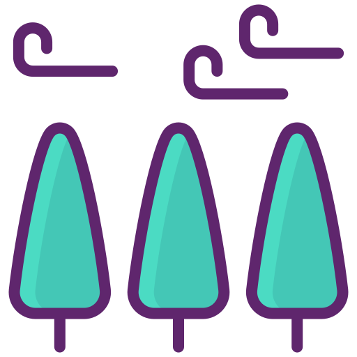 Świeże powietrze Flaticons Lineal Color ikona