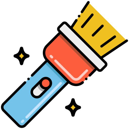 Flashlight Flaticons Lineal Color icon