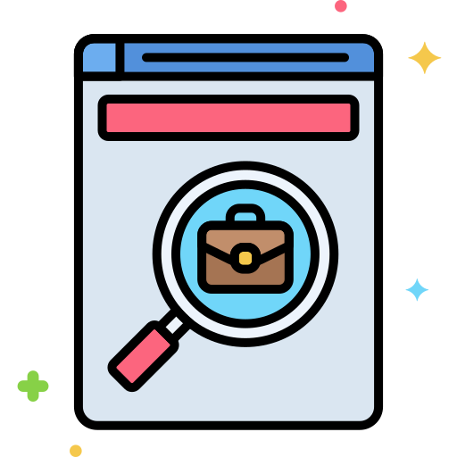 Job seeking Flaticons Lineal Color icon