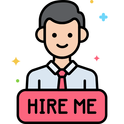 Job seeker Flaticons Lineal Color icon