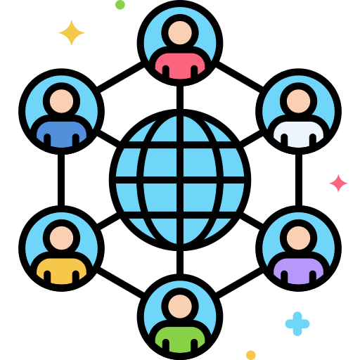 networking Flaticons Lineal Color Ícone
