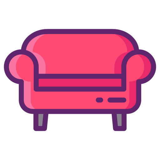 Sofa Flaticons Lineal Color icon