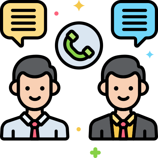interviewers Flaticons Lineal Color icoon