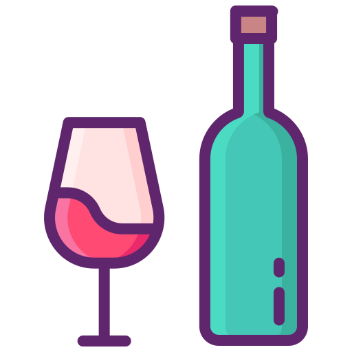 vino Flaticons Lineal Color icona