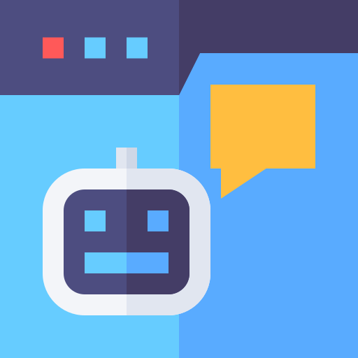 chatbot Basic Straight Flat icoon