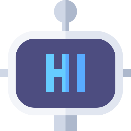 chatbot Basic Straight Flat ikona