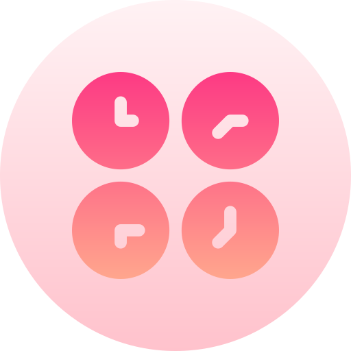 시간대 Basic Gradient Circular icon
