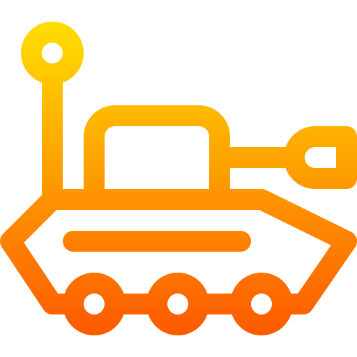 Army tank Basic Gradient Lineal color icon