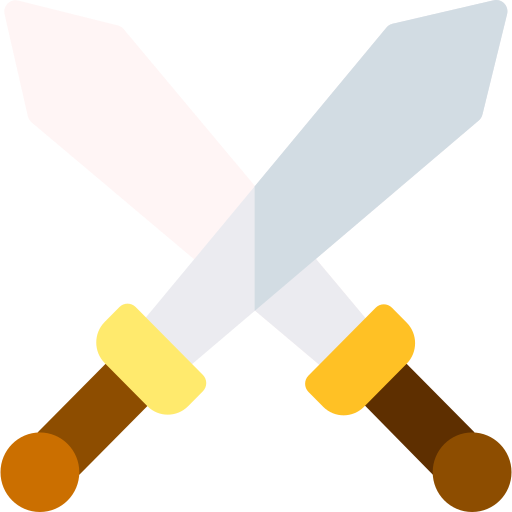 zwaarden Basic Rounded Flat icoon