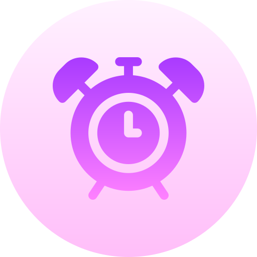 알람 시계 Basic Gradient Circular icon
