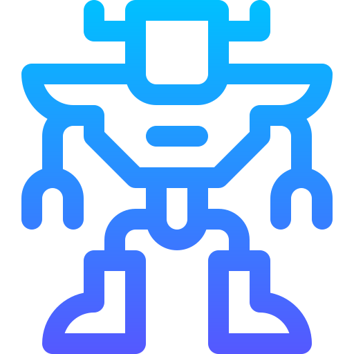robot Basic Gradient Lineal color ikona
