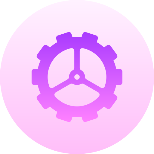 Cog Basic Gradient Circular icon