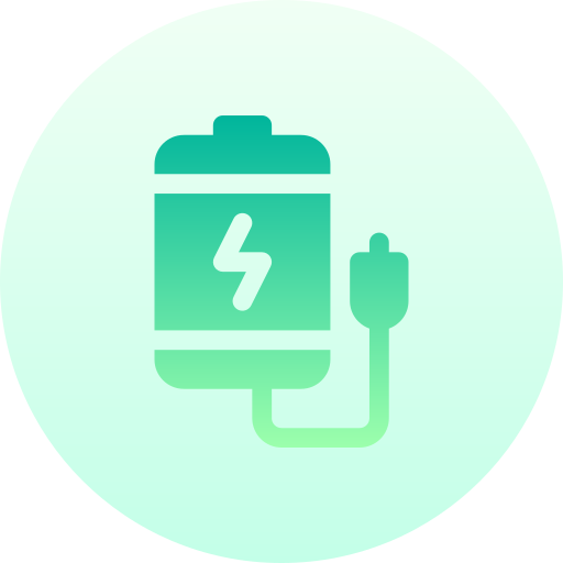 oplaadbare batterij Basic Gradient Circular icoon
