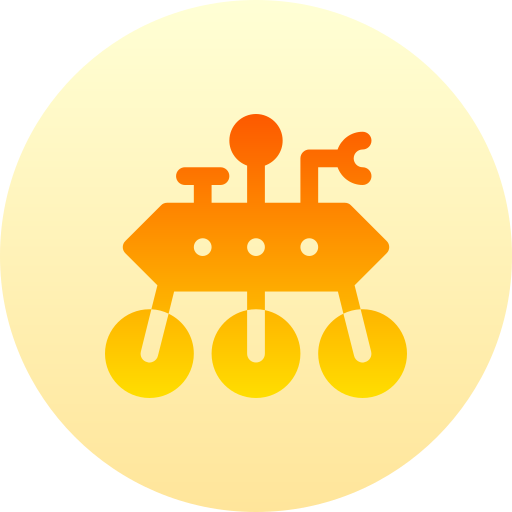 Moon rover Basic Gradient Circular icon