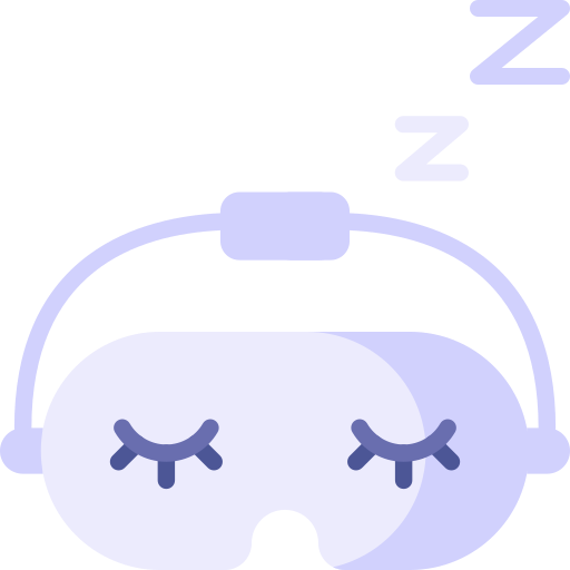 masque de sommeil Kawaii Flat Icône