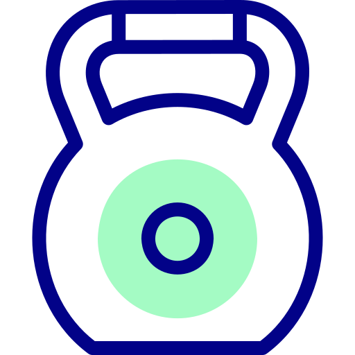 kettlebell Detailed Mixed Lineal color icono