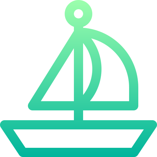 Boat Basic Gradient Lineal color icon