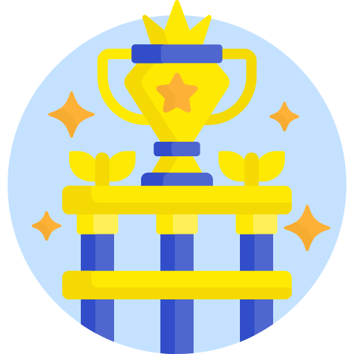 trofeo Detailed Flat Circular Flat icona