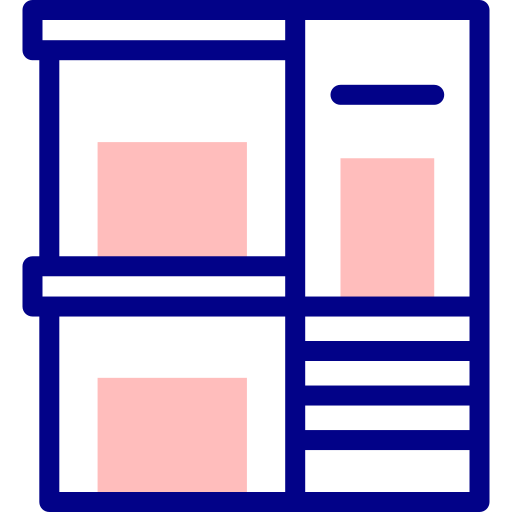 맨션 Detailed Mixed Lineal color icon