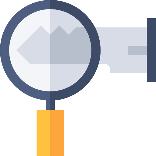 Magnifying glass Basic Straight Flat icon