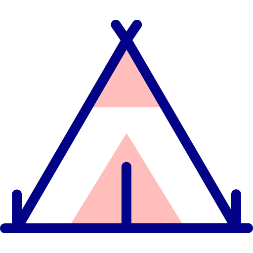 Camping tent Detailed Mixed Lineal color icon