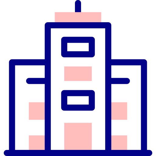 아파트 Detailed Mixed Lineal color icon