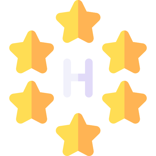 5 estrellas Basic Rounded Flat icono