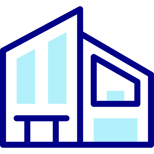 Modern house Detailed Mixed Lineal color icon
