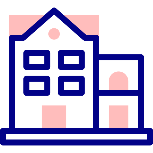 Mansion Detailed Mixed Lineal color icon