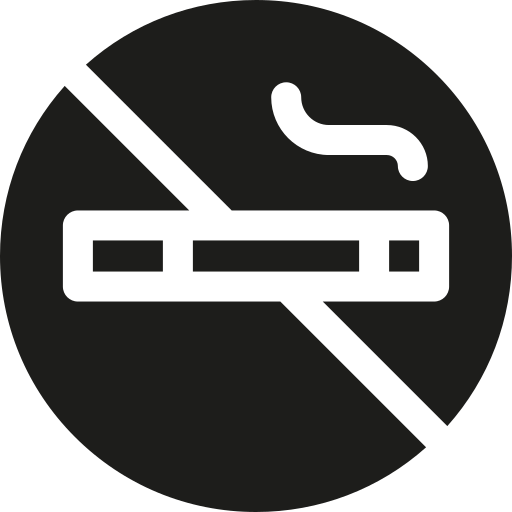 喫煙しないでください Basic Rounded Filled icon