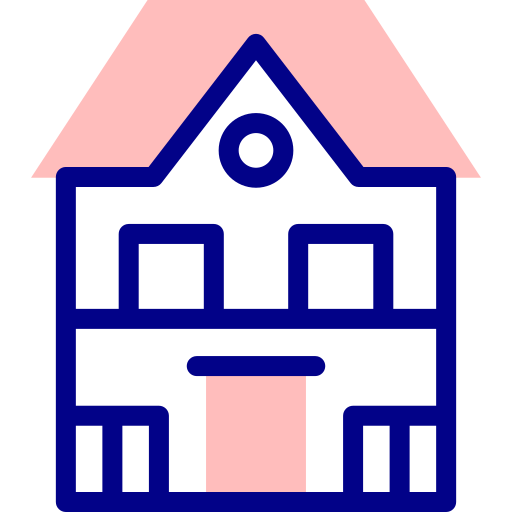 mansión Detailed Mixed Lineal color icono
