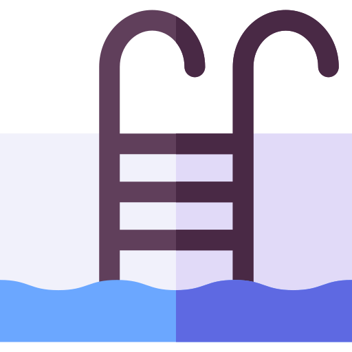 zwembad Basic Rounded Flat icoon