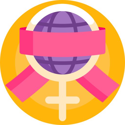 kobiecy Detailed Flat Circular Flat ikona
