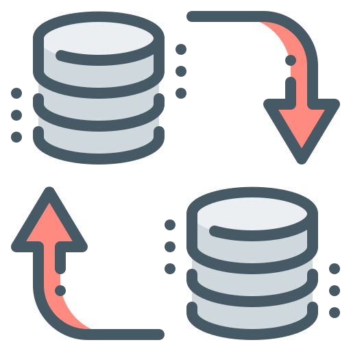 Data transfer Generic Color Omission icon
