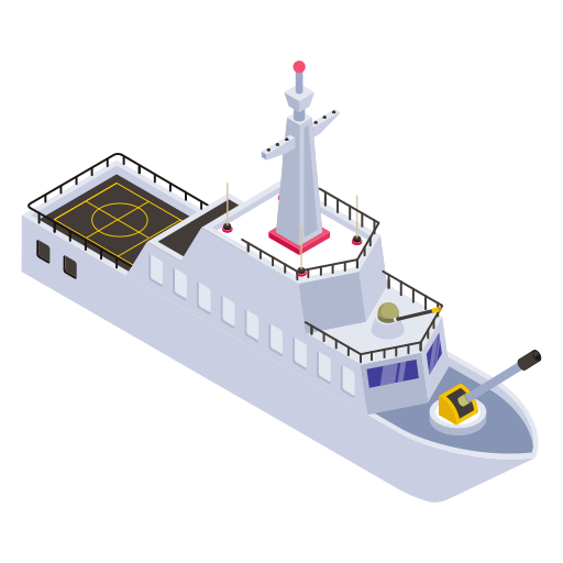 okręt wojenny Generic Isometric ikona