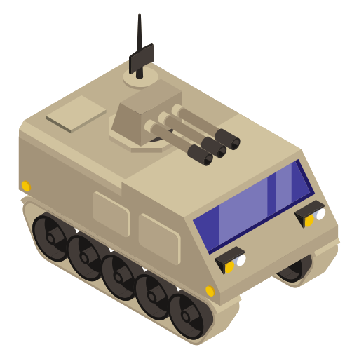 militaire vrachtwagen Generic Isometric icoon