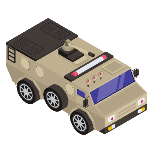 militaire vrachtwagen Generic Isometric icoon