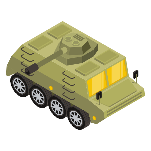 militaire vrachtwagen Generic Isometric icoon