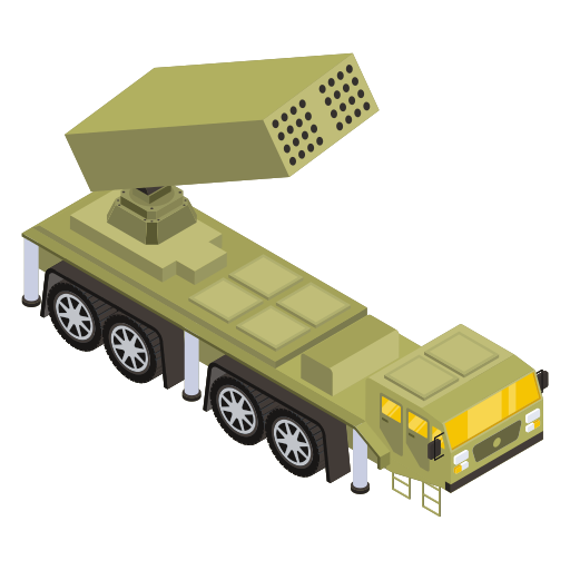 militaire vrachtwagen Generic Isometric icoon