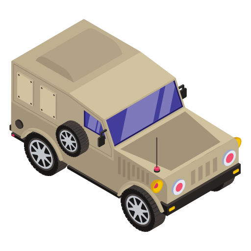 Military jeep Generic Isometric icon
