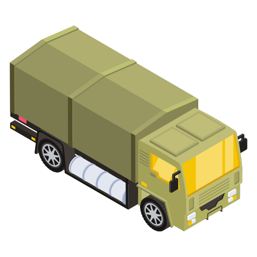 militaire vrachtwagen Generic Isometric icoon