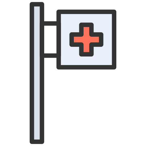 病院の看板 Generic Outline Color icon