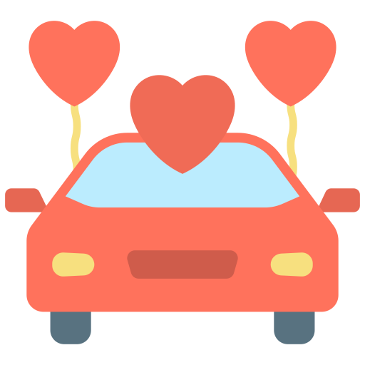 coche de boda Generic Flat icono