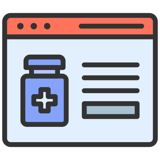 Online pharmacy Generic Outline Color icon