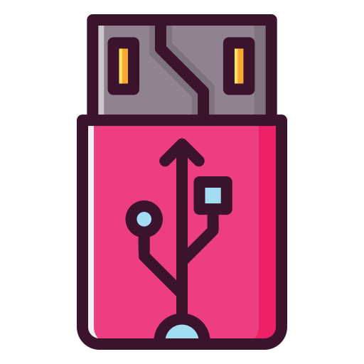 flashdisk Generic Outline Color icoon