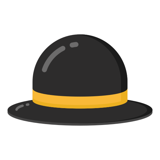 zwarte hoed Generic Flat icoon