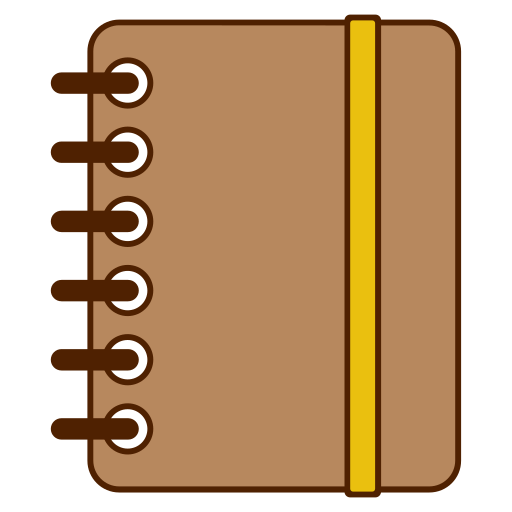 공책 Generic Thin Outline Color icon