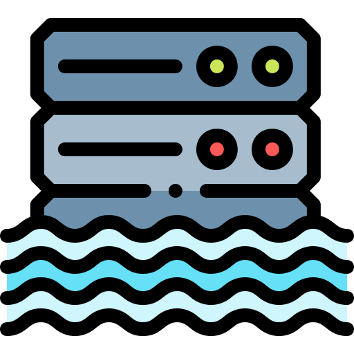 Data lake Detailed Rounded Lineal color icon