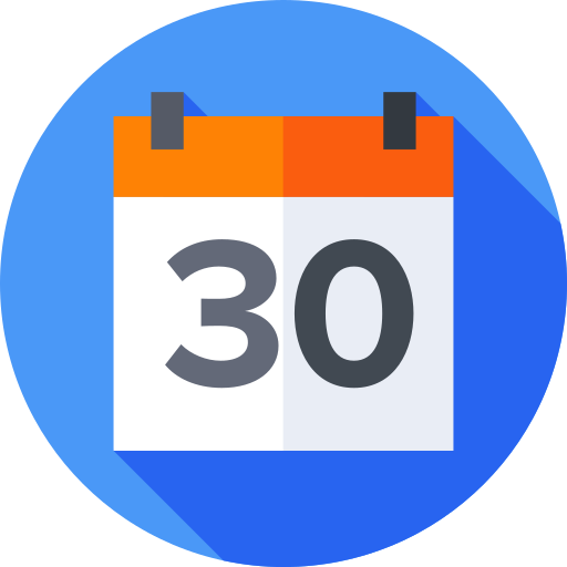 30 days Flat Circular Flat icon