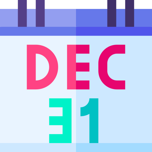 december Basic Straight Flat icoon